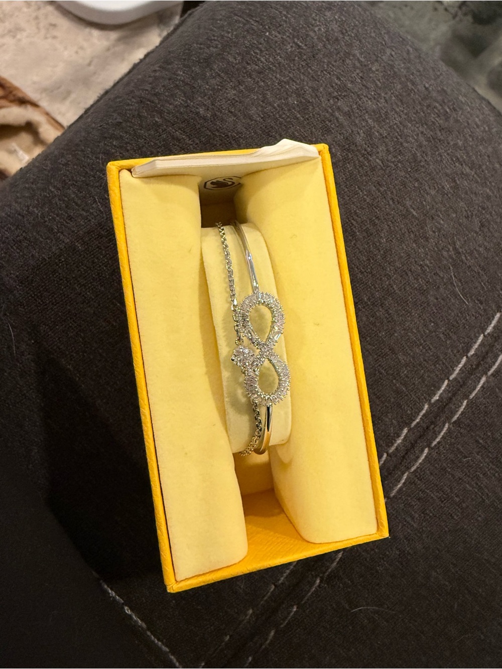 Swarovski Silver Infinity Crystal Bracelet